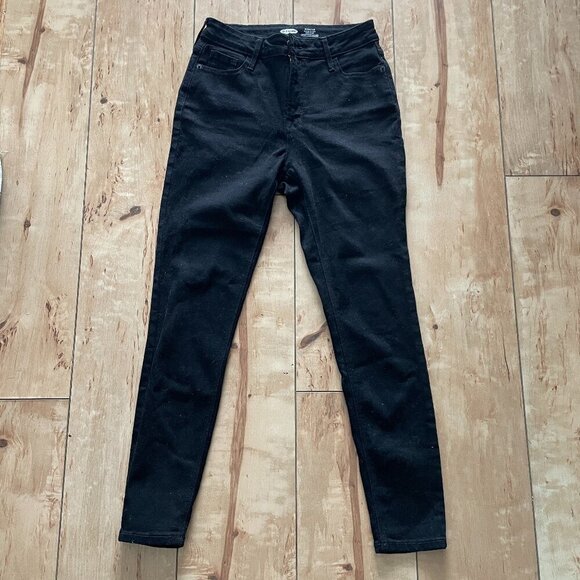Old Navy Denim - Old Navy Rockstar‎ Super Skinny High Rise Black Jeans Women’s Size 6 Short